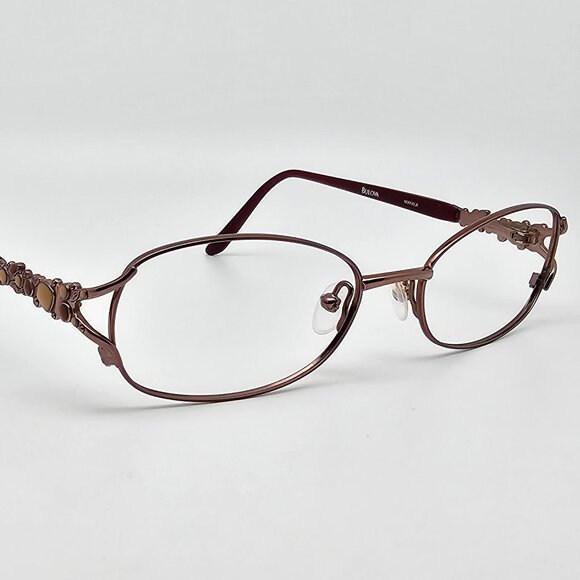Bulova Manila Light Brown Maroon Eyeglasses Frame w/ Case 53-17-135 main image 11